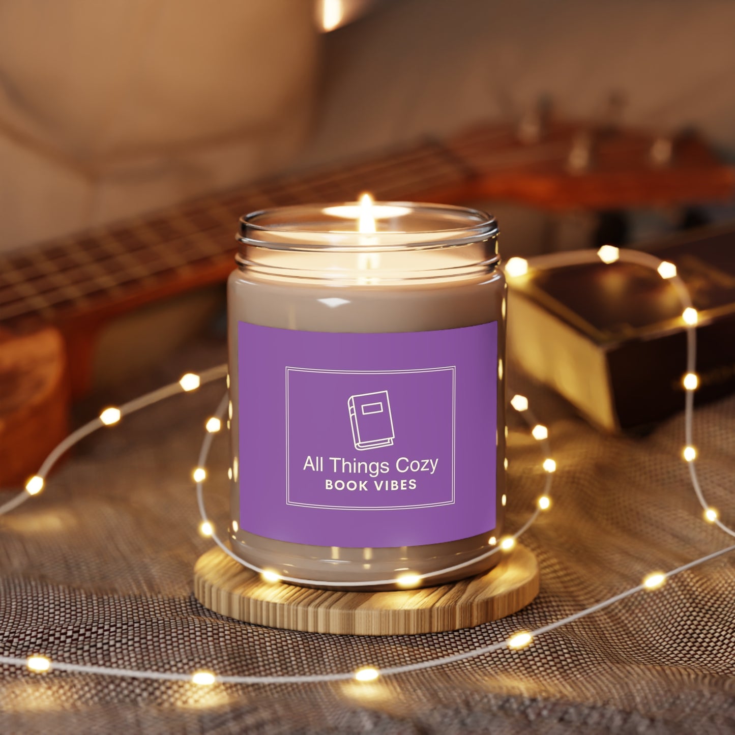 Scented Soy Candle, Cozy Book Vibes Candle, Relaxation Gift, Home Decor, Eco-Friendly Candle, Aromatherapy, Housewarming