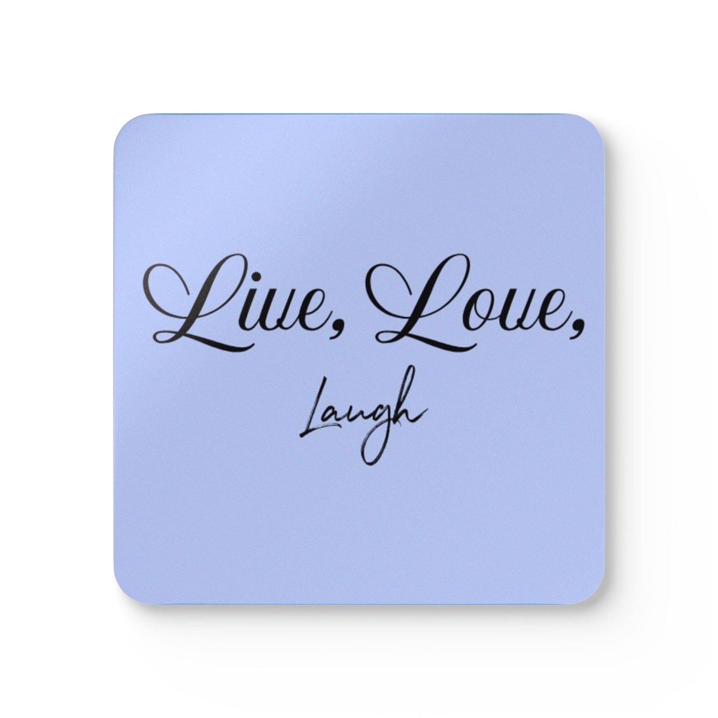 Corkwood Coaster Set-Live, Love, Laugh Lavender Design for Cute and Cozy Home Decor