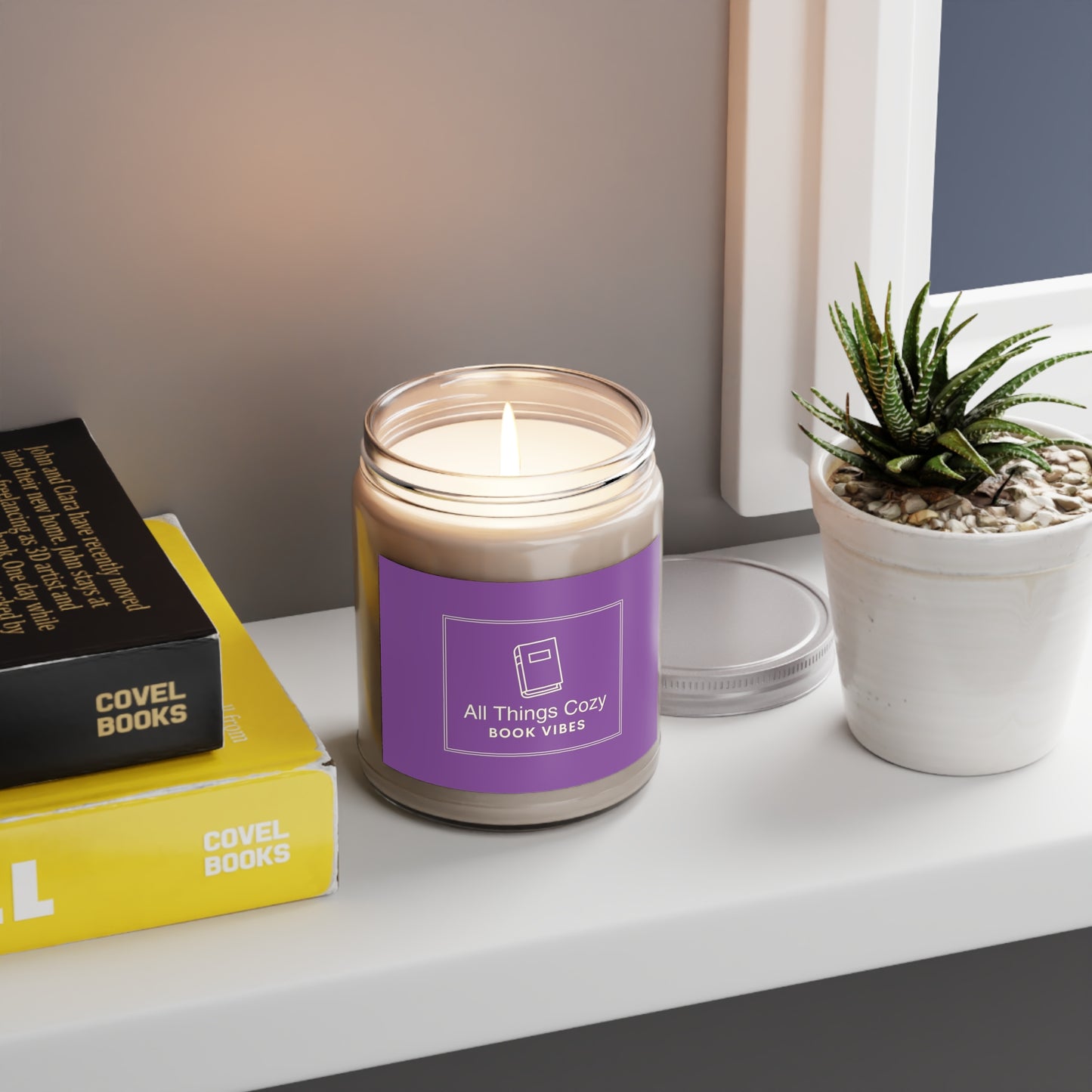 Scented Soy Candle, Cozy Book Vibes Candle, Relaxation Gift, Home Decor, Eco-Friendly Candle, Aromatherapy, Housewarming