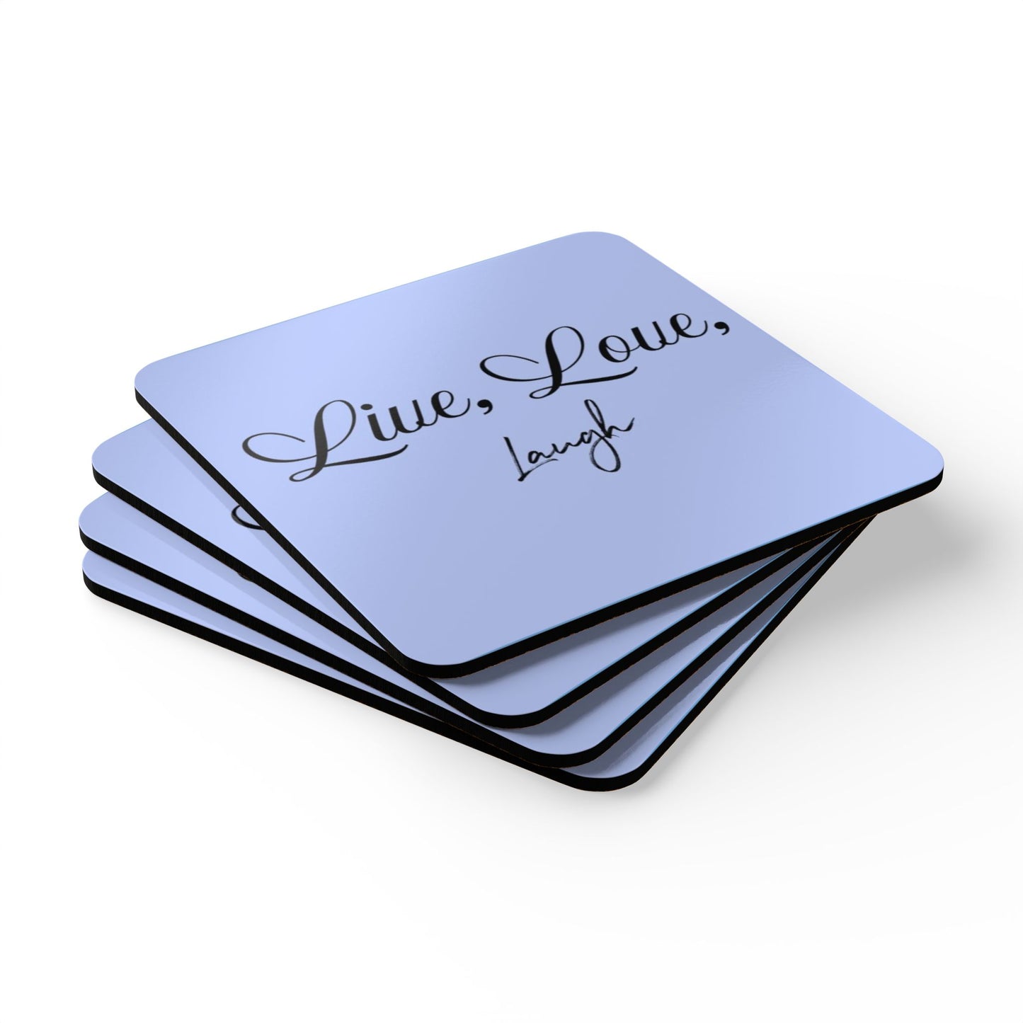 Coaster Set - Live, Love, Laugh Lavender Design for Cute and Cozy Home Decor