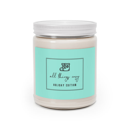 Soy Candle 9oz — Clean Cotton Scented Jar with White Lid