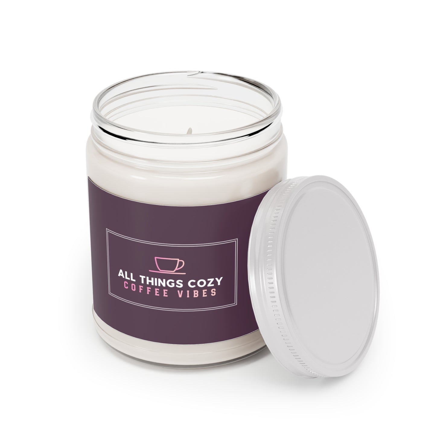 Scented Soy Candles with White Lid, 9oz