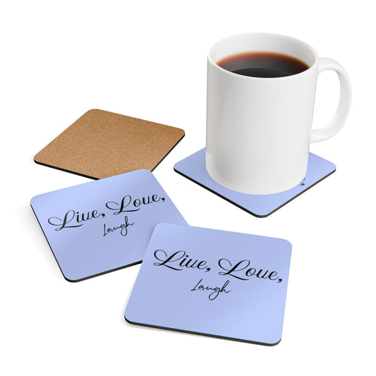Coaster Set - Live, Love, Laugh Lavender Design for Cute and Cozy Home Decor